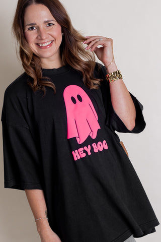 Boo Oversized Mock Neck Tee *Final Sale*