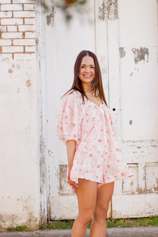 Choose To Shine Floral Romper *Final Sale*