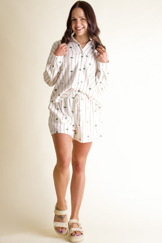 Under Palm Trees Linen Shorts *Final Sale*