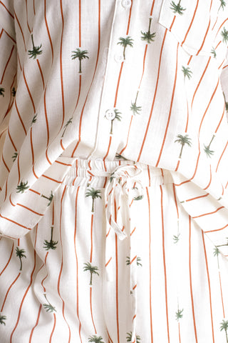 Under Palm Trees Linen Shorts *Final Sale*