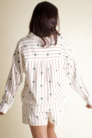 Under Palm Trees Linen Shorts *Final Sale*