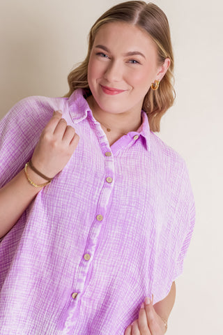 Sunrise Shores Button Down Top