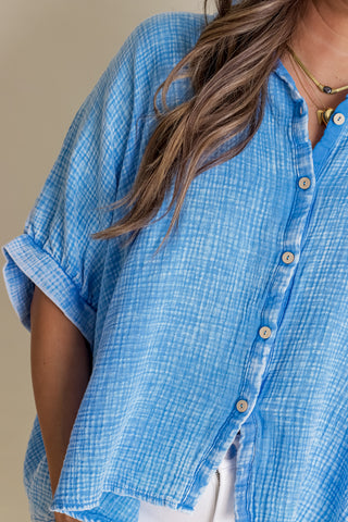 Sunrise Shores Button Down Top