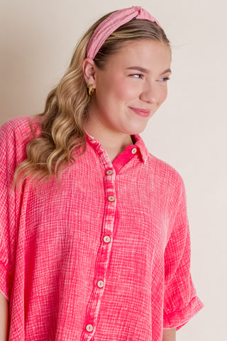 Sunrise Shores Button Down Top