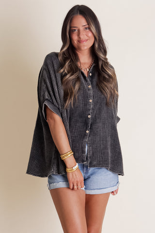 Sunrise Shores Button Down Top