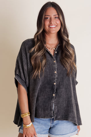 Sunrise Shores Button Down Top