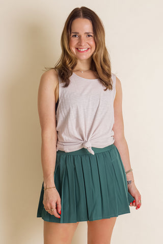 Let's Get Away Pleated Active Skort *Final Sale*