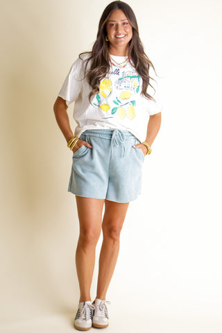 Shoreline Sunset Acid Wash Shorts *Final Sale*