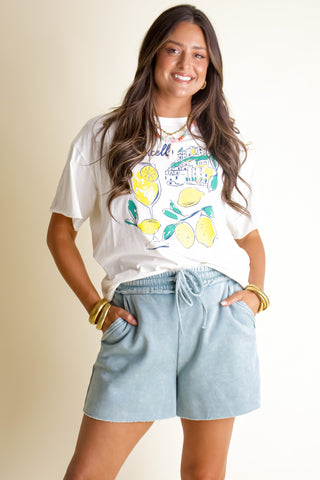 Shoreline Sunset Acid Wash Shorts *Final Sale*