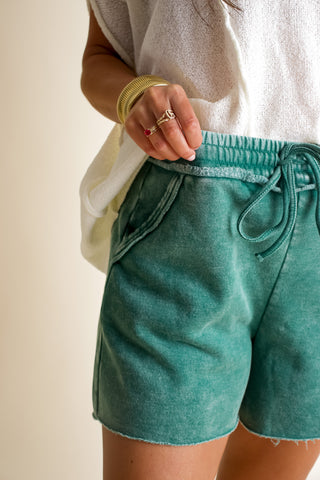 Shoreline Sunset Acid Wash Shorts *Final Sale*