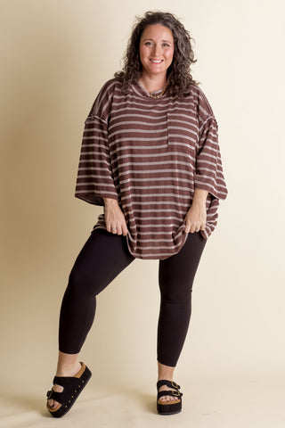 Only Go Forwards Oversized Striped Top