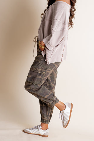 A New Time Camo Cargo Joggers