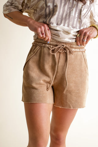 Shoreline Sunset Acid Wash Shorts *Final Sale*