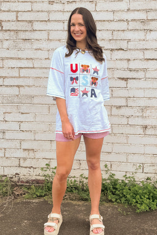 USA Embroidered Tee *Final Sale*