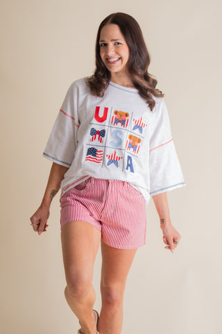 USA Embroidered Tee *Final Sale*