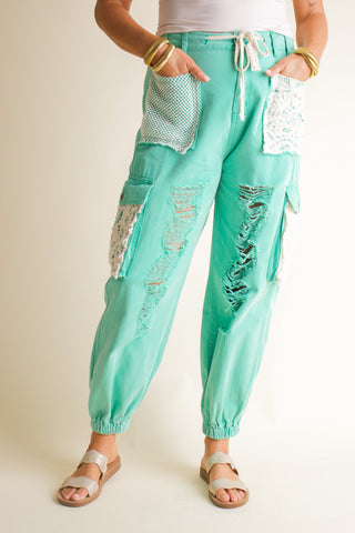 In My Place Distressed Joggers
