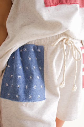 Party In The USA Embroidered Shorts *Final Sale*