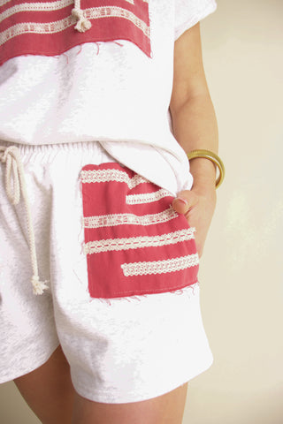 Party In The USA Embroidered Shorts *Final Sale*
