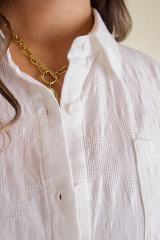 Finding My Way Textured Dress - Off White