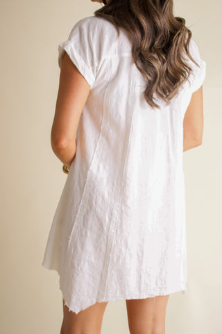 Finding My Way Textured Dress - Off White