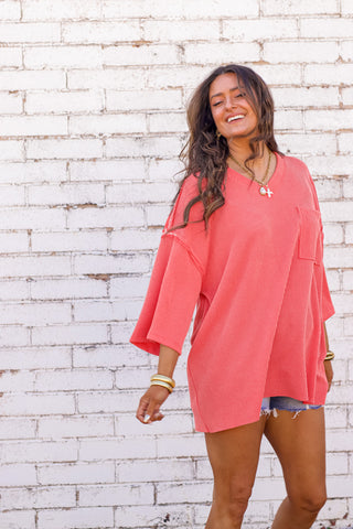 Only Go Forwards Oversized V Neck Tunic