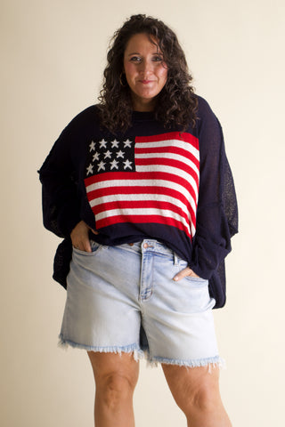 Kristin Mid Rise Dad Shorts - CURVY *Final Sale*