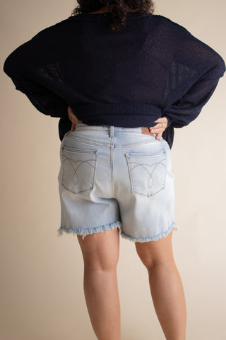 Kristin Mid Rise Dad Shorts - CURVY *Final Sale*