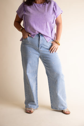 Erika High Rise Wide Leg Jeans - CURVY
