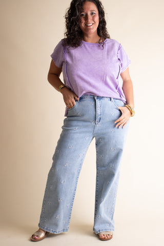 Erika High Rise Wide Leg Jeans - CURVY