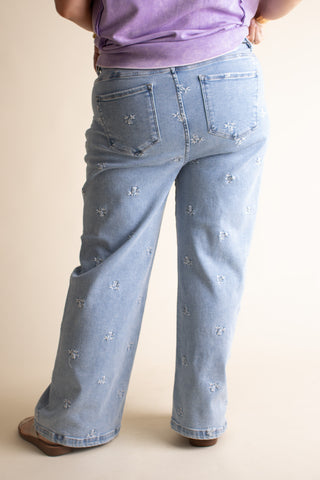 Erika High Rise Wide Leg Jeans - CURVY