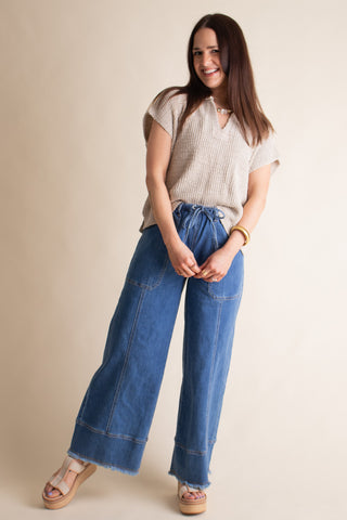 Never Looking Back Split Neck Top *Final Sale*