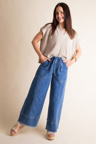 Never Looking Back Split Neck Top *Final Sale*