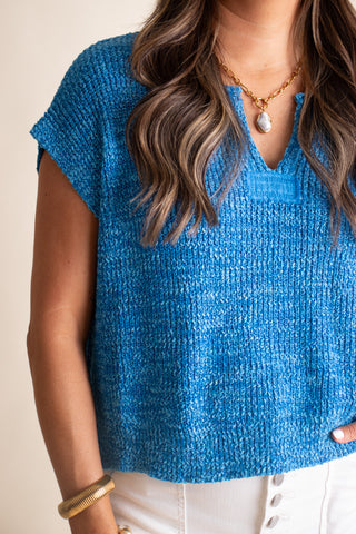 Never Looking Back Split Neck Top *Final Sale*