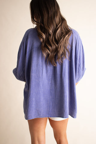 Sunrise Shores Button Down Top
