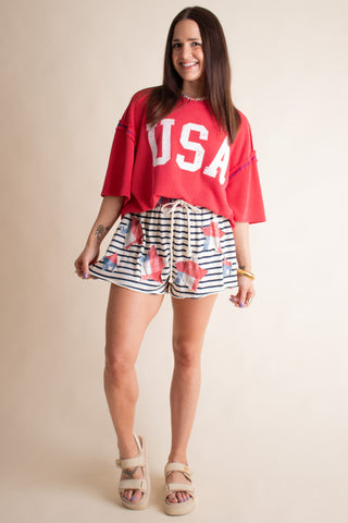 Pieced Together Knit Shorts *Final Sale*