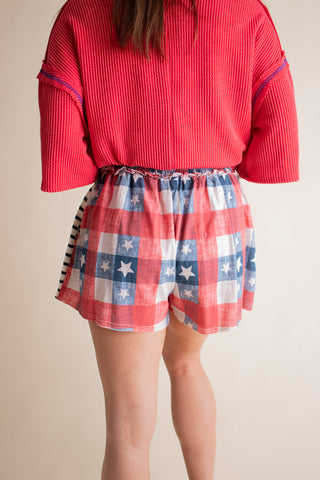 Pieced Together Knit Shorts *Final Sale*