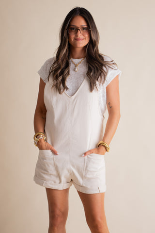 What You Want Twill Romper