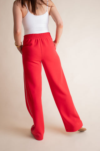Top Pick Scuba Piping Straight Leg Pants