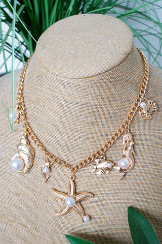Under The Sea Chic Necklace and Earring Set