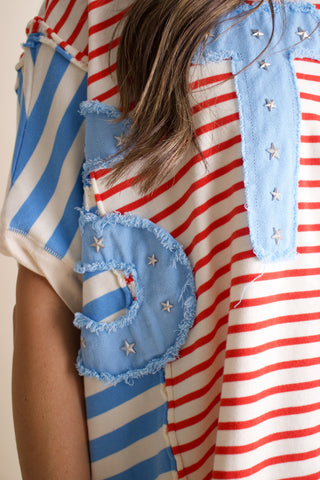 Stars and Stripes Oversized Top *Final Sale*