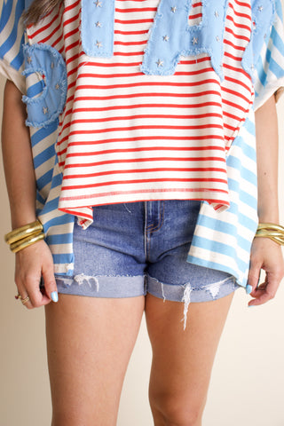 Stars and Stripes Oversized Top *Final Sale*
