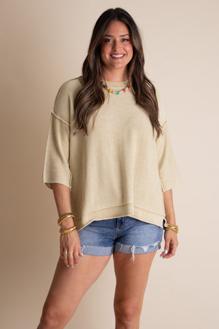 Look Forward Mineral Wash Sweater