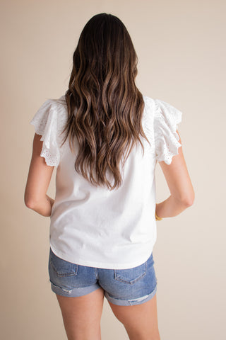 Pretty Heart Lace Sleeves Top *Final Sale*
