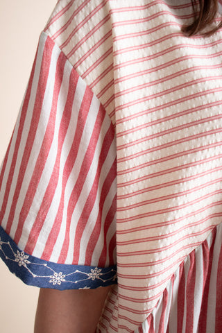 Americana V Neck Striped Dress *Final Sale*