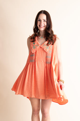 Hanging On Embroidered Dress *Final Sale*