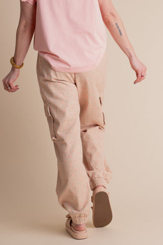 A New Time Floral Cargo Joggers