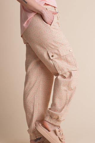 A New Time Floral Cargo Joggers