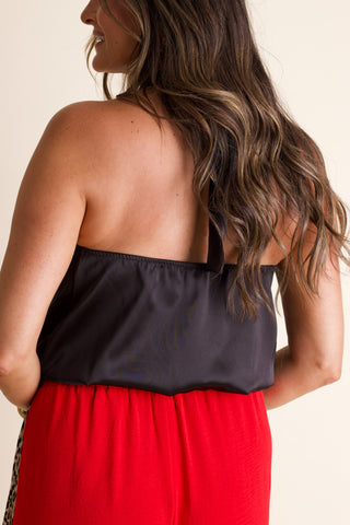 Always and Forever Satin Halter Bodysuit