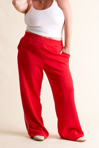 Top Pick Scuba Piping Straight Leg Pants - CURVY