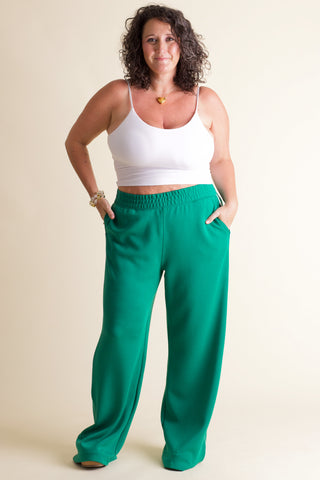 Top Pick Scuba Piping Straight Leg Pants - CURVY